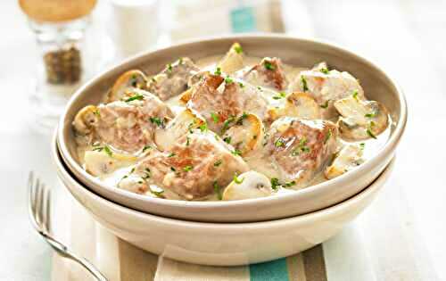 Le sauté de veau aux champignons