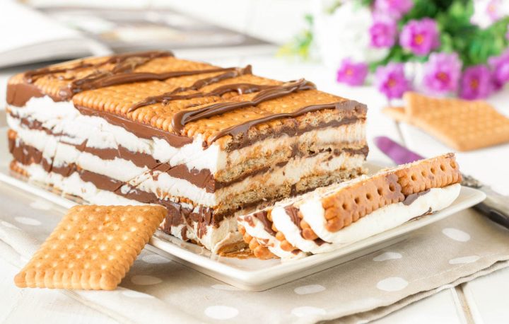 Lingot de biscuits au mascarpone et Nutella sans cuisson