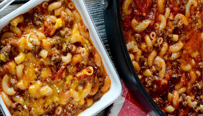 Macaroni à la viande. Un classique de la cuisine