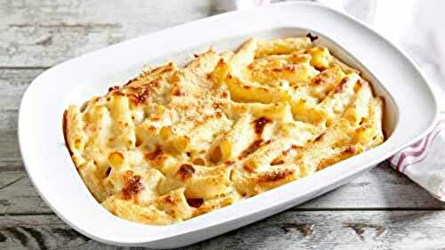 Macaroni gratiné au fromage mascarpone