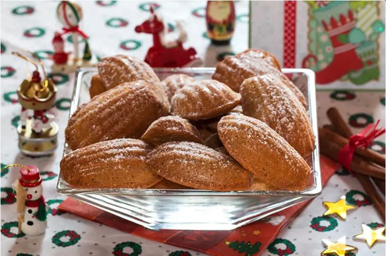 Madeleines aux épices de Noël