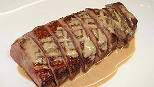 Magret de canard, sauce au foie gras