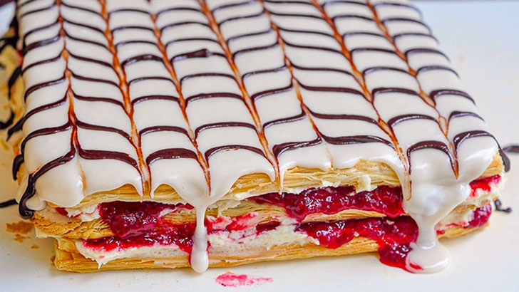 Millefeuille aux framboises recette facile