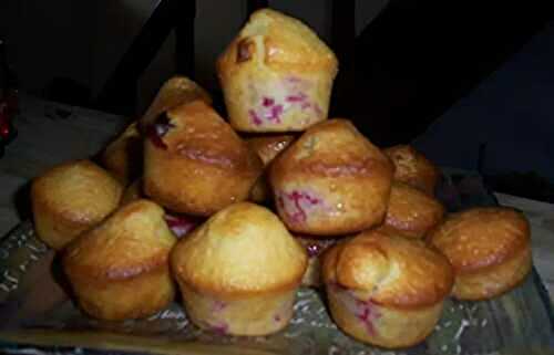 Mini muffins framboises et chocolat blanc