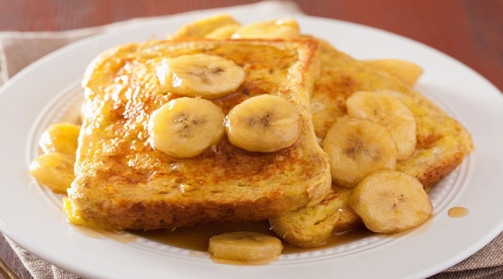 Pain perdu brioché aux bananes caramélisées