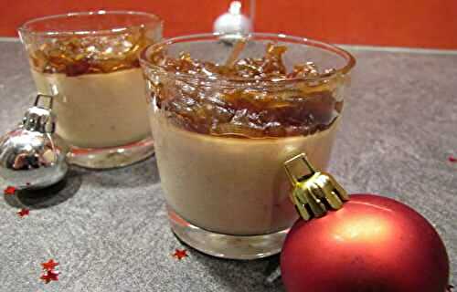 Panna cotta au foie gras et son confit d'oignons maison