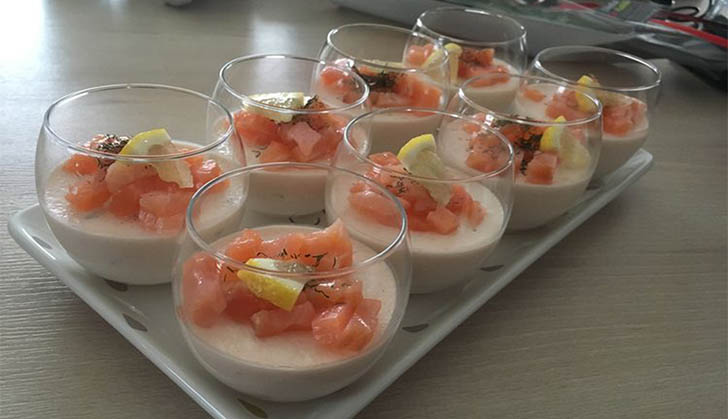 Panna cotta au saumon fumé recette apéro