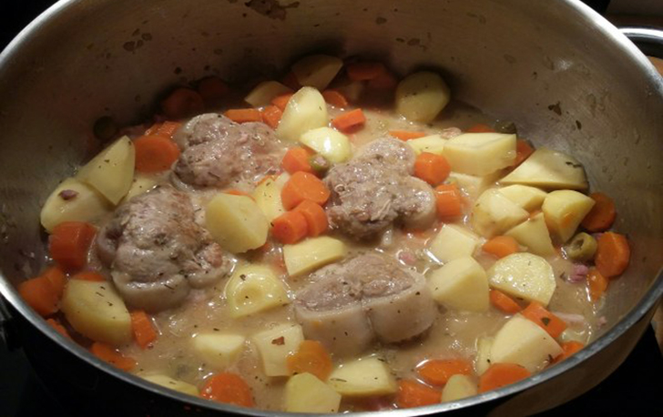 Paupiettes au vin blanc et lardons