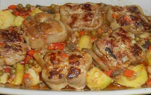 Paupiettes de porc aux légumes