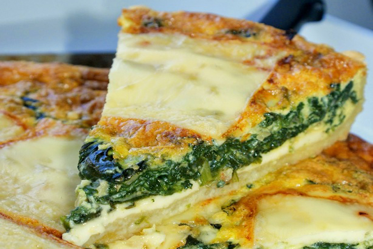 Quiche aux épinards et au fromage a raclette