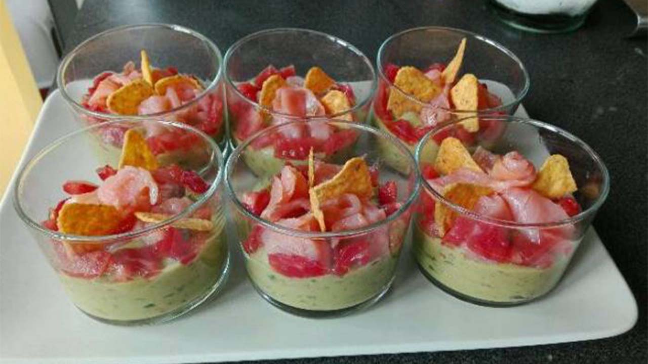 Recette de verrine de saumon et guacamole au citron vert