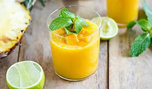 Smoothie brûle graisse Ananas Mangue Citron