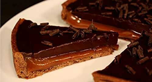 Tarte au chocolat et au caramel au beurre salé