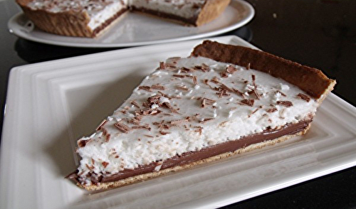 Tarte au chocolat et mousse à la noix de coco