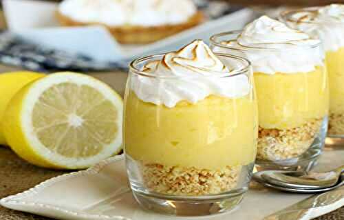 Tarte au citron meringuée en verrine