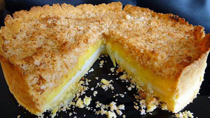 Tarte citron et crumble coco