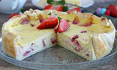 Tarte crémeuse au mascarpone et aux fraises