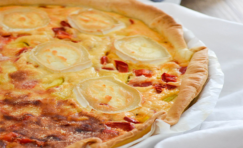 Tarte d’été poivron et courgette