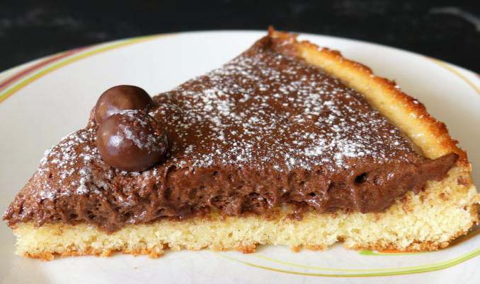 Tarte renversée mousse au chocolat