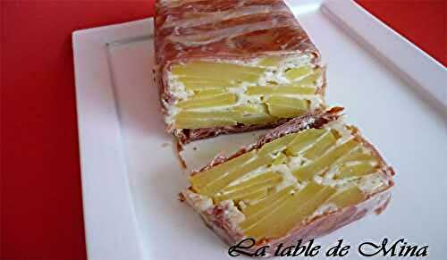 Terrine de pommes de terre au jambon cru et camembert