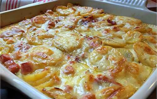 Un bon gratin de jambon à la cancoillotte