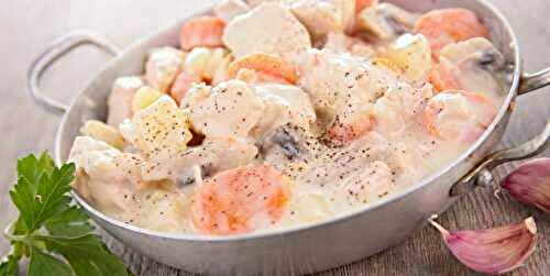 Un bon plat blanquette de poulet pour souper!