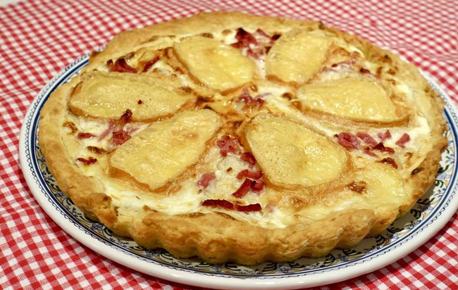 Un bonne Tarte au maroilles et lardons