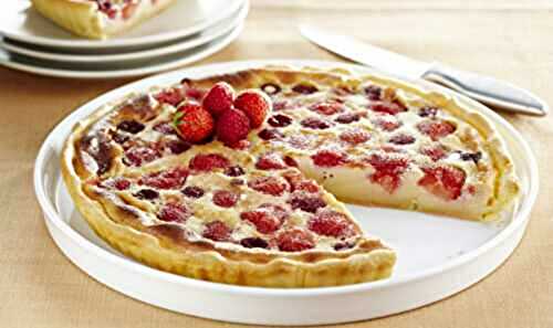 Une bonne tarte flan aux fruits rouges