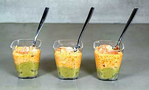 Verrine crabe avocat crevette