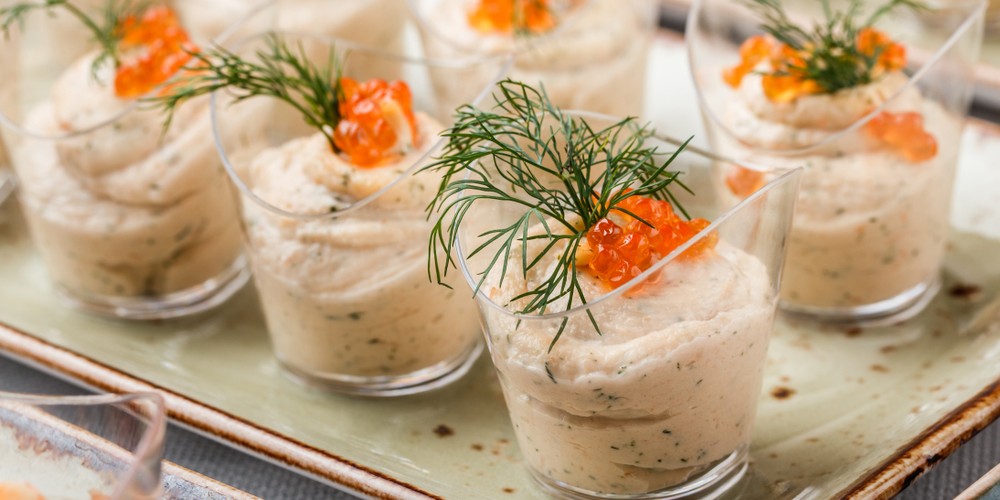 Verrines apéro de mousse aux deux saumons