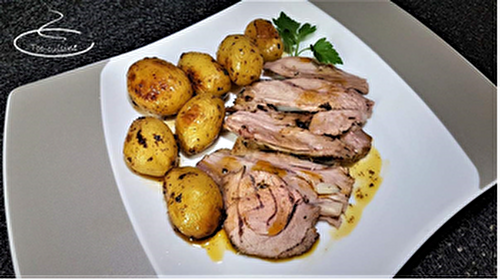 SOURIS D'AGNEAU AU FOUR ET SES POMMES DE TERRE GRENAILLE
