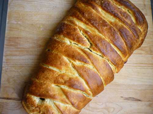 Brioche tréssée à la noix de coco et au chocolat