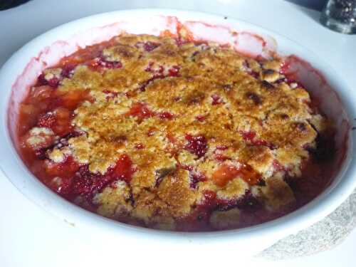 Crumble fraise rhubarbe