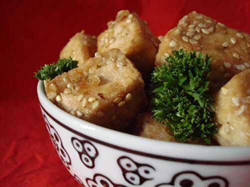 Bouchées de tofu au sésame