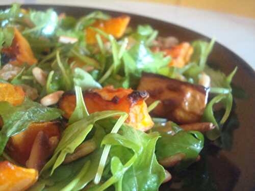 Butternut, rocket and pine nut salad (Salade de roquette, butternut et pignon de pin, Nigella Kitchen)