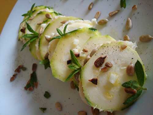 Carpaccio de courgettes