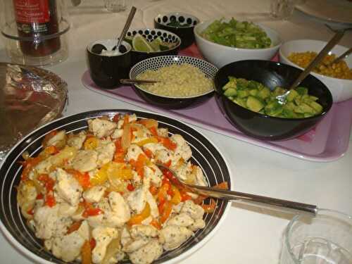 Chicken fajitas party(Pour F. et C.)