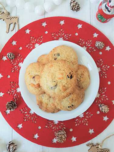 Cookies de Noël au chocolat blancs et cranberries de Nigella Christmas