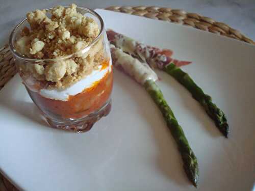 Crumble niçois (rapide) au fromage de chèvre (Verrines de José Maréchal)