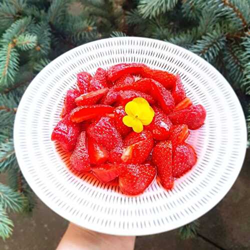 Fraises infusées au thé