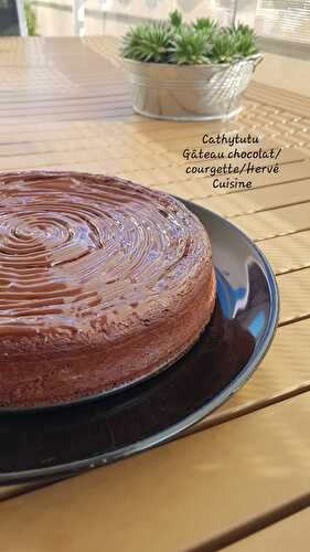 Gâteau au chocolat/courgette, sans gluten, sans beurre ni huile (Hervé Cuisine)