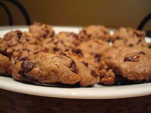 Les cookies aux pépites de chocolat et noix de pécans