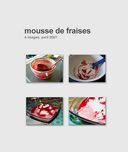 Mousses de fraises glaglacées