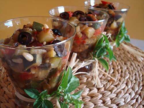 Ratatouille froide en verrine