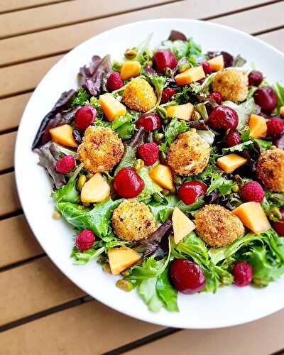 Salade de chèvre chaud estival de Cyril Lignac dans Tous en cuisine