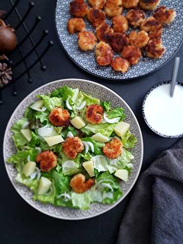 Salade de crevettes croustillantes, crème épicée de Cyril Lignac dans Tous en cuisine