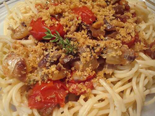 Spaguetti complète express à la sicilienne et sa sauce chapelure (Saveurs, Italie)