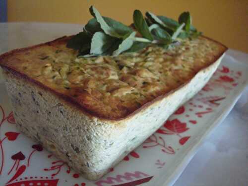 Terrine de courgettes au chèvre et à la menthe