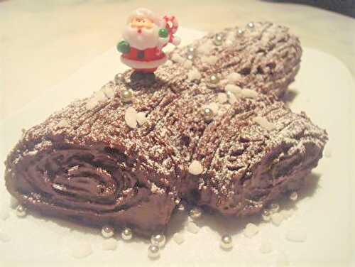 Yule log ou bûche de Noël au chocolat sans gluten (Nigela Christmas)