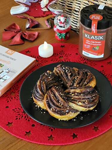 Tresse feuilletée à la pâte à tartiner façon babka